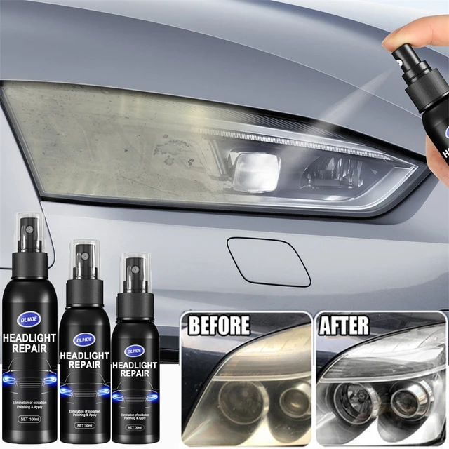 Car Headlight Innovative Repair Fluid Cleaner Headlamp Plating  Refurbishment Polishing Agent With Sponge Tool Auto Accessories - AliExpress