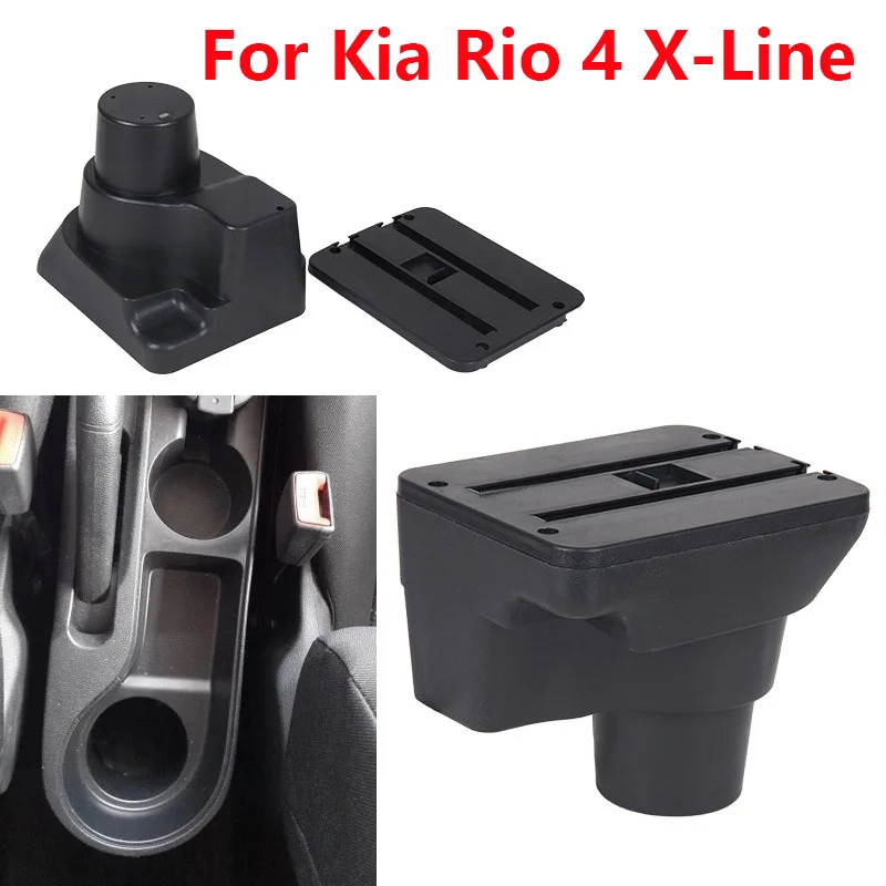 For Kia Rio 4 Armrest For Kia Rio X X-Line Car Armrest Auto Storage Box Car Accessorie Retrofit parts Interior details 2018-2022