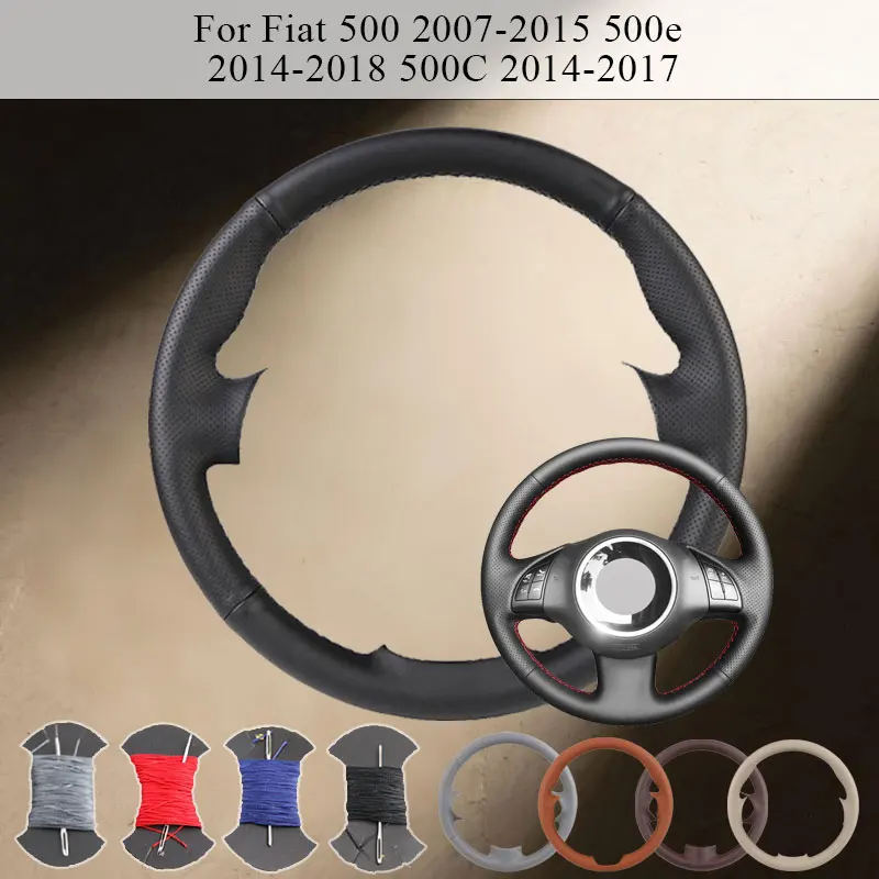 Luxurious Microfiber Leather Car Steering Wheel Cover - Customized Auto Grip Accessory