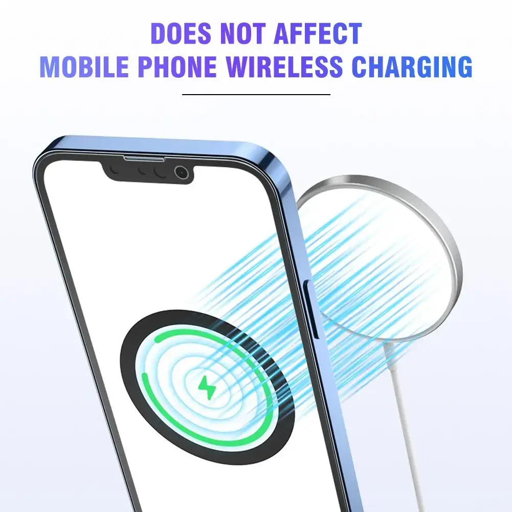Magnetic Plate Ring for MagSafe Universal Metal Sticker Support Wireless Charger Sheet For iPhone Samsung Xiaomi Car Phone Stand