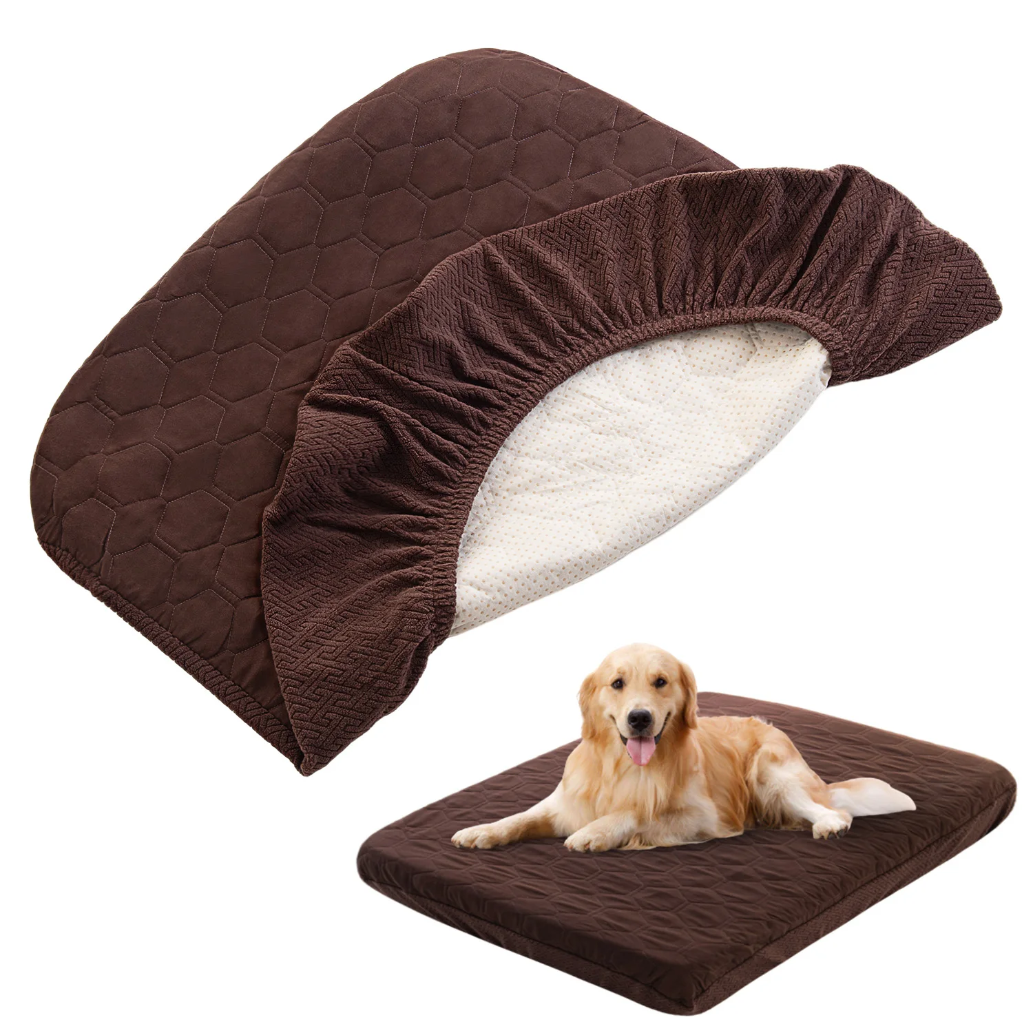 Waterproof Dog Bed Covers Replacement Washable Pet Hair Easy to Remove, Dog Pillow Cover Quilted, Bed Cover for Dog/Cat Waterproof Dog Bed Covers Replacement Washable Pet Hair Easy to Remove, Dog Pillow Cover Quilted, Bed Cover for Dog/Cat