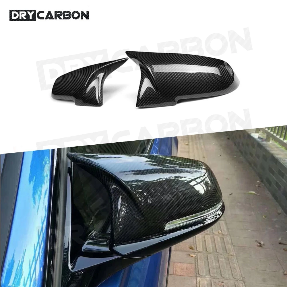 

For BMW 1 2 3 4 Series Carbon Fiber Rear View Mirror Cover Caps for BMW M3 M4 look F20 F30 F32 F33 F36 X1 E84 X5 12-18 AN Style