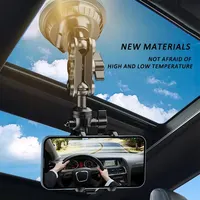 Car Phone Mount Video Recording Universal Magic Arm Suction Car Phone Holder Mount Windshield Window Glass Vlog Shooting 3