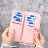 Fashion Women Wallets Simple Zipper Purses Black White Gray Red Long Section Clutch Wallet Soft PU Leather Money Bag 4