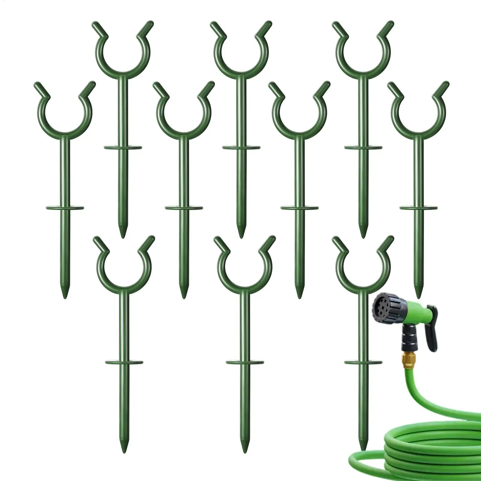 Garden Hose Guides - 10-Piece Heavy Duty Set for Plant Protection and Lawn Care