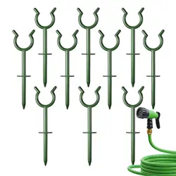 Garden Hose Guides - 10 - Piece Heavy Duty Set for Plant Protection and Lawn Care (10pcs)