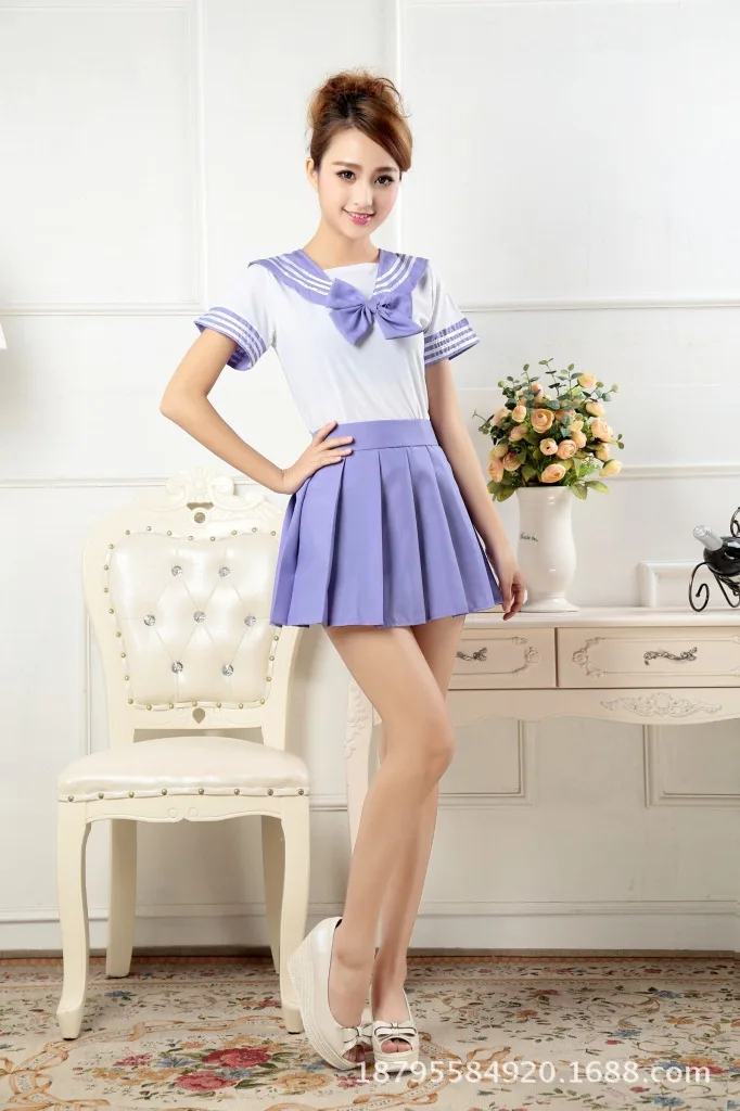 Disfraz de colegiala estilo marinero de anime japonés en 7 colores