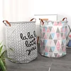 Large Capacity Fabric Laundry Basket Folding Waterproof Clothes Storage Basket Home Children Toy Sundries Storage Bag Organizer 4