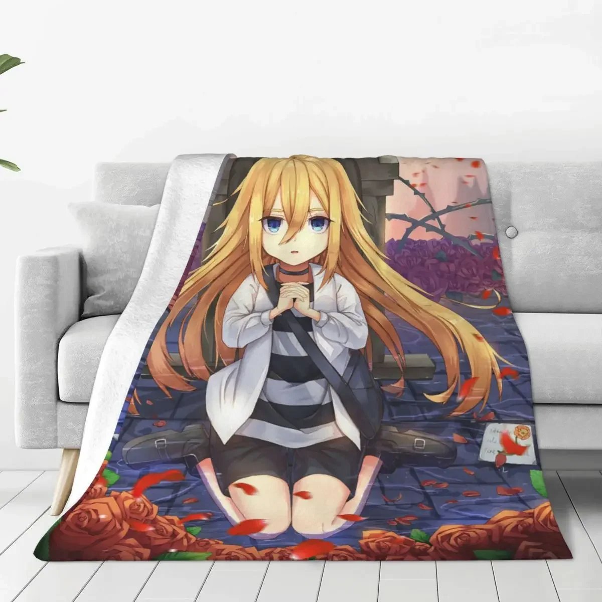 

Gardner Rachel Anime Blankets Fleece Plush Summer Air Conditioning Angels of Death Soft Throw Blankets for Bed Outdoor Rug Piece