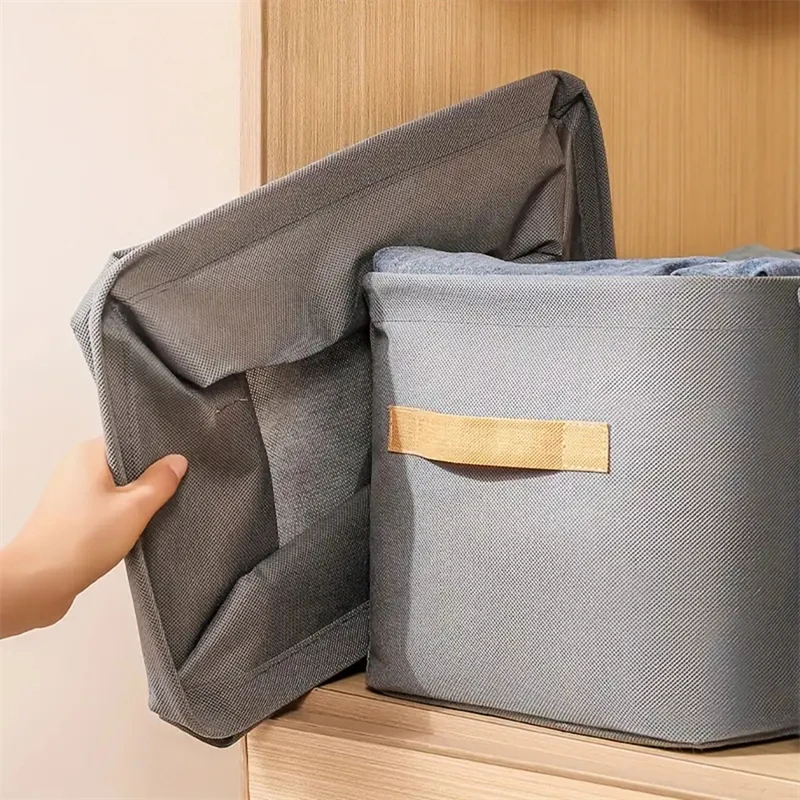 Clothes Organizer Foldable Thicken Storage Basket For Pants Sweater Underwear Clothes Household Wardrobe Sundries Storage Box 3