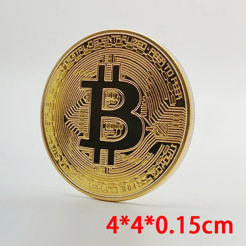 Moneta Bitcoin da Collezione, Regalo Artistico Commemorativo, Imitazione Artigianale in Metallo Antico per Appassionati di Criptovalute - immagine 5