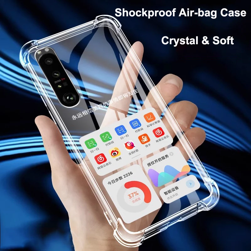 Crystal Clear Anti-Knock Shockproof Case with Air-Cushion Technology