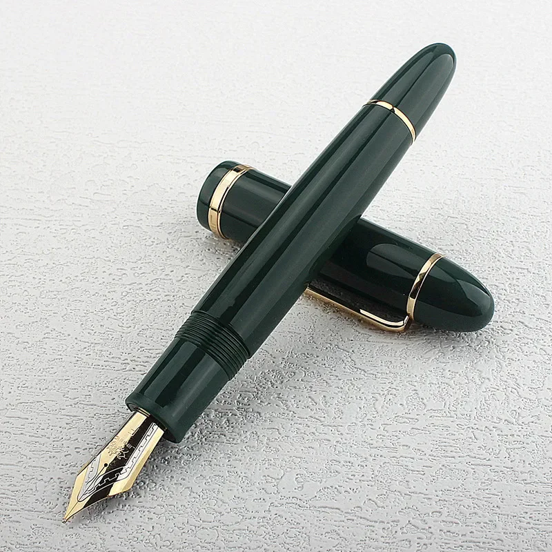 Jinhao X159 8 엑스트라 파인, 파인, 미디엄 펜촉, 블랙 아크릴 만년필, 빅 사이즈 필기 펜