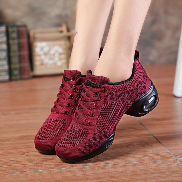 fængelsflugt entusiastisk Ejendomsret Sneakers Dance Shoes For Women Flying Woven Mesh Comfortable Modern Jazz  Dancing Shoes Girls Ladies Outdoor Sports Shoes - AliExpress