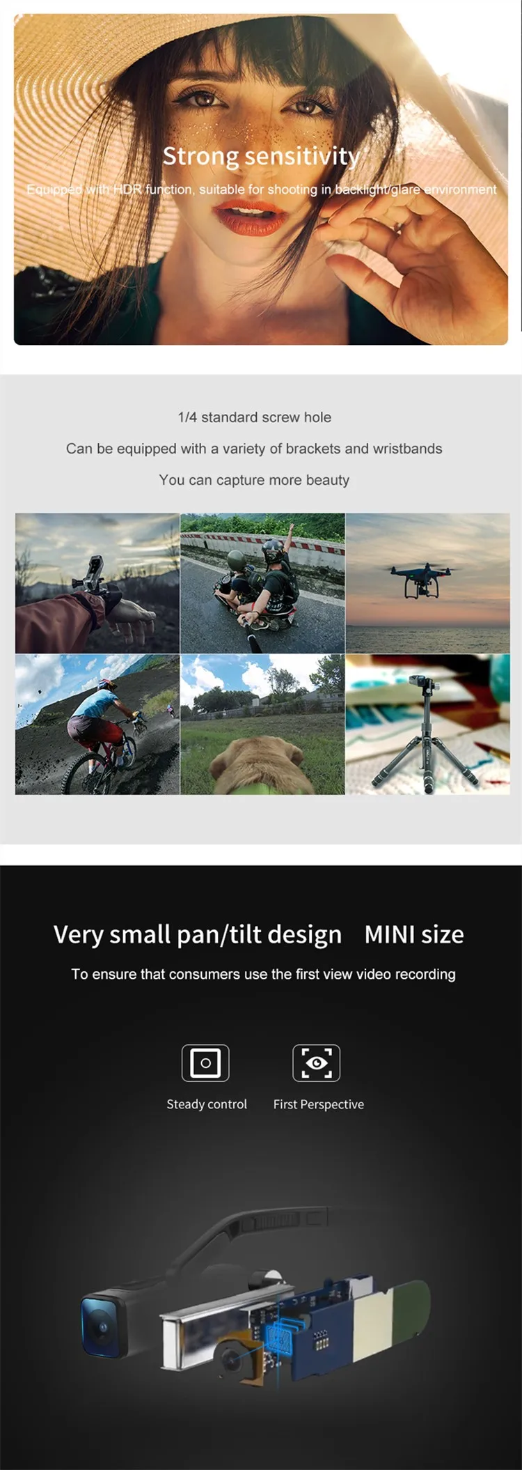 OEM портативная экшн-камера 4K с стабилизацией | AliExpress