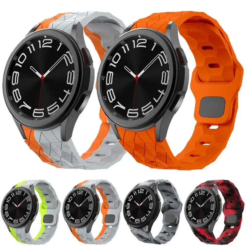 

Ремешок силиконовый для Samsung Galaxy Watch 6 5 4 44 мм 40 мм 5 Pro 45 мм, браслет для наручных часов 6 4 Classic 43 мм 47 мм 42 мм 46 мм, 20 мм