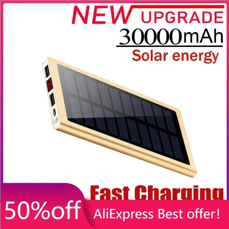 

30000 mAh 2USB Slim Solar Wireless Charging Portable Power Bank for iPhone LaptopSolar wireless power bank 30000 mAh