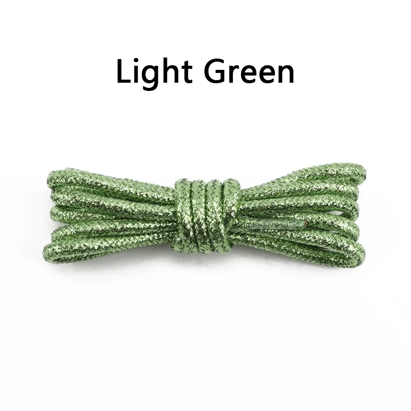 Vibrant Glitter Round Shoelaces for Trendy Sneakers and Leather Shoes