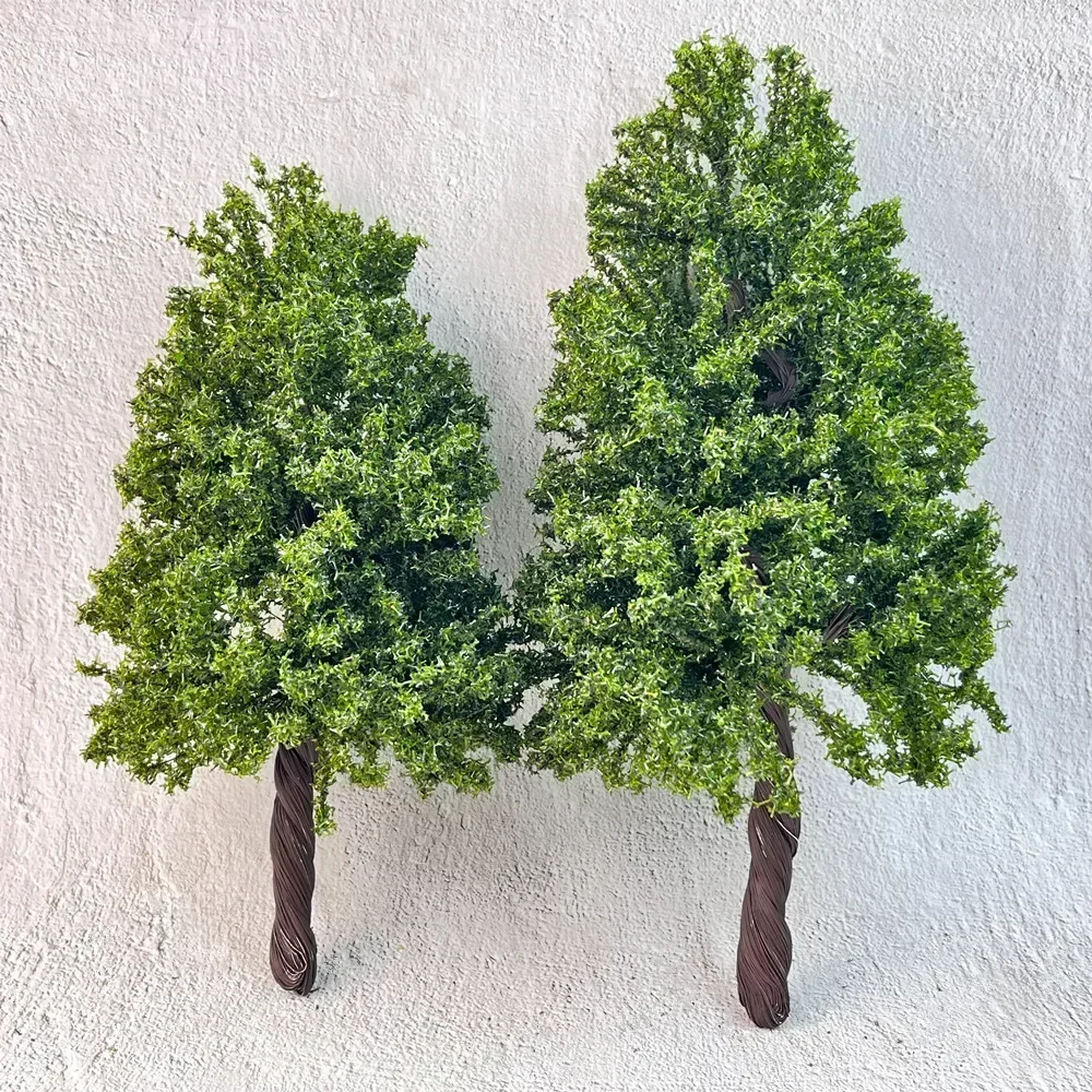 Creative handmade DIY building model Sandtable model tree height 10-28cm model green tree train railway railroad layout 1:87 5