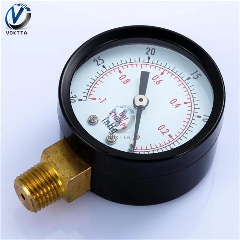 MISURATORE DI PRESSIONE 70 Mm Con Interni In Ottone 200 PSI 1/4 NPT Montaggio Inferiore DE EUR 6 - Foto 3