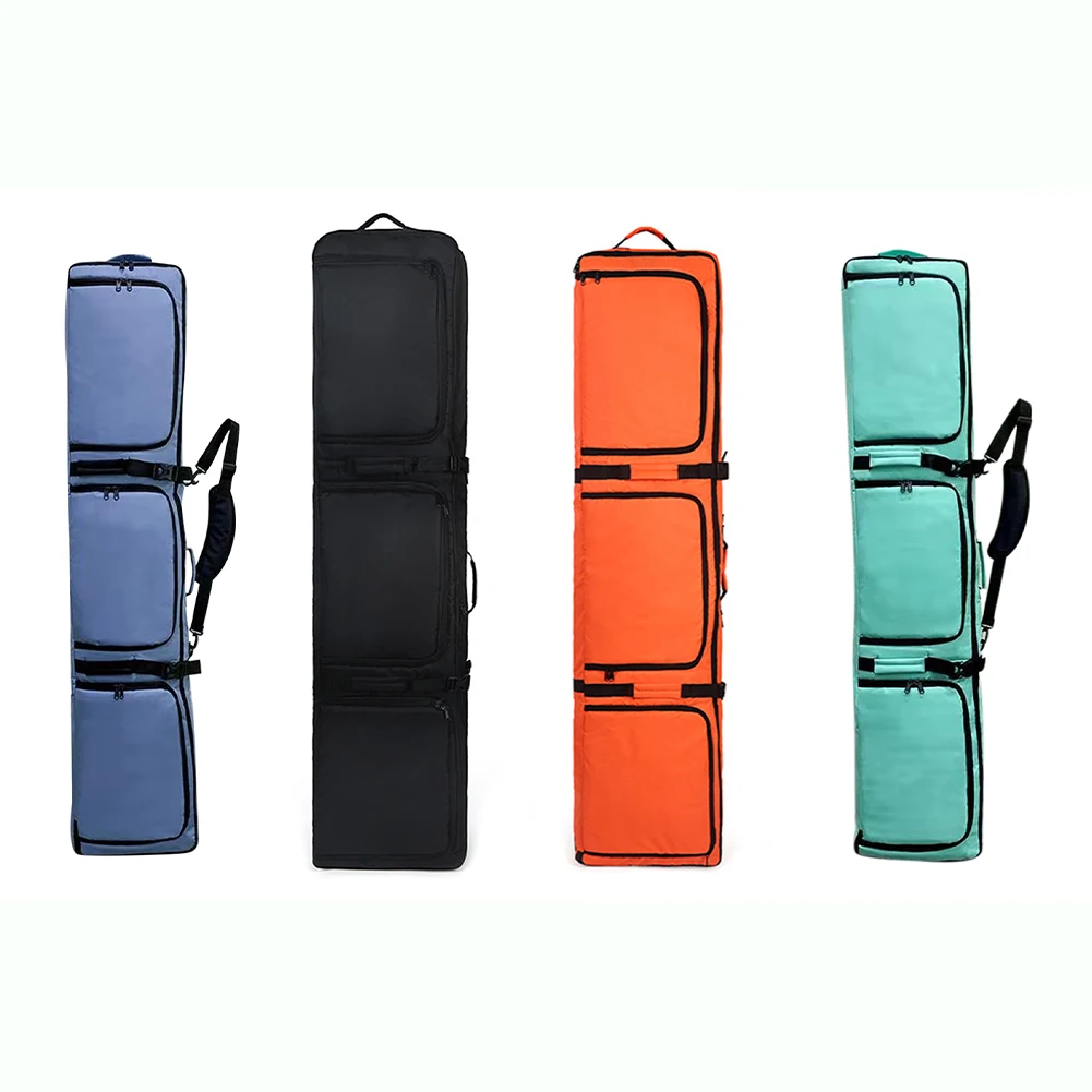 1PCRollingDoubleSkiBagSnowboardBagWithWheelPaddedWaterproof