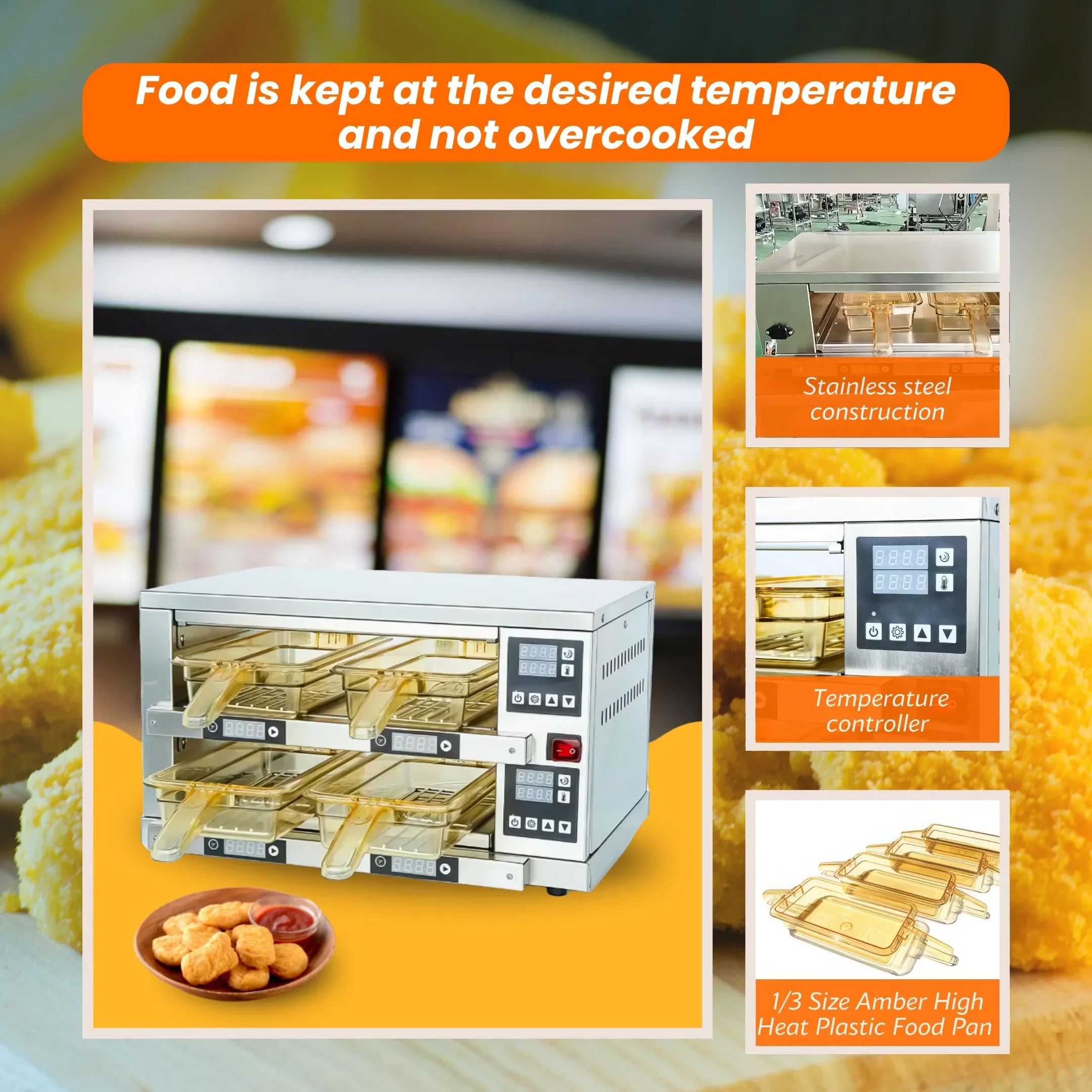Stainless Steel Set Insulated Commercial Food Warmer Drawer Cost-Effective Solution