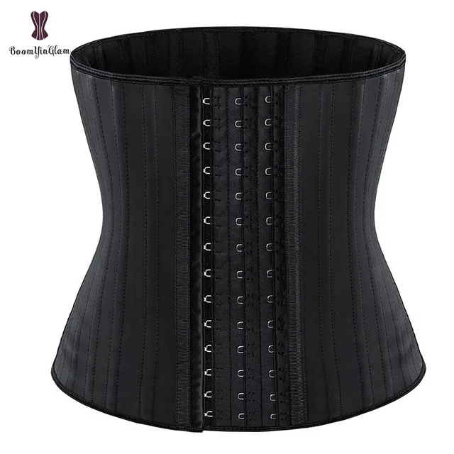 Black Cream 3 Hook And Eye 25 Steel Booned Latex Waist Trainer Fajas Girdle Sashes Waistband Plus Size Underwear Corselet Women 950 Black