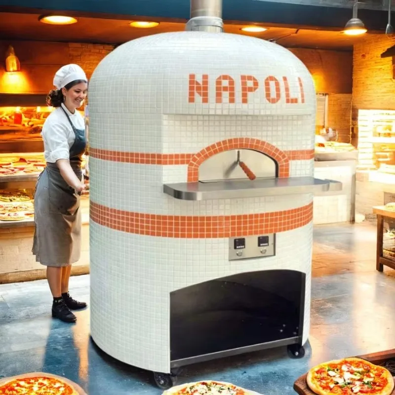 เตาอบพิซซ่าเชิงพาณิชย์แบบใช้ฟืน เตาอบอิฐอุณหภูมิสูงสำหรับภายนอกอาคาร อุปกรณ์อบขนมสำหรับร้านอาหาร เตาทำอาหารแบบใช้ฟืนสำหรับจัดเลี้ยง 1