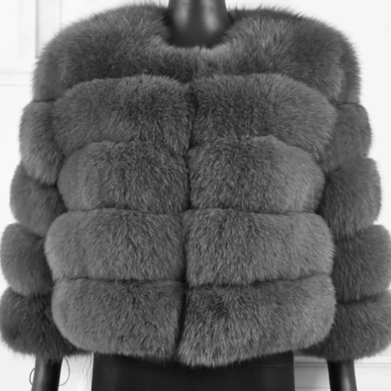 معطف نسائي من الفرو الطبيعي، ملابس خارجية نسائية ع...