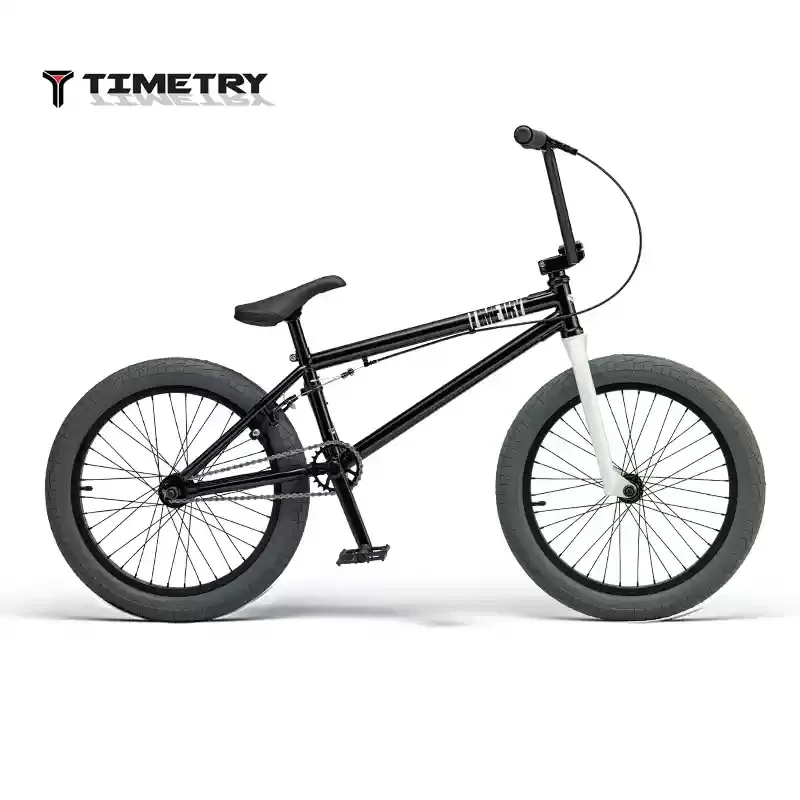TIMETRY 20" BMX Bike Stunt Bike - Vélo Street Trick avec 2 chevilles V-Brake Cadre en acier à haute teneur en carbone pour les performances de sports extrêmes
