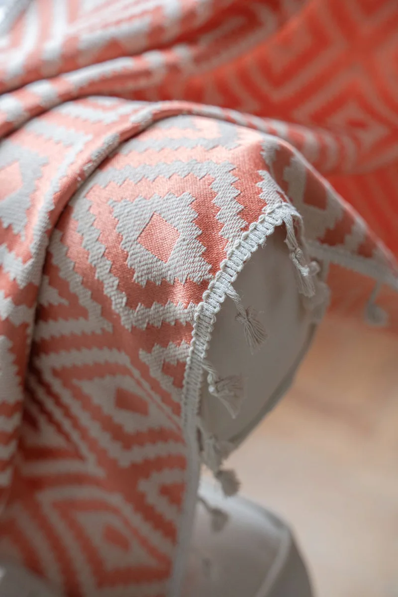 Description Picture 4 of itemBoho Curtains for Bedroom 1 Panel Room Darkening Curtain Geometric Patterned Tassels Window Treatment for Sliding Door & Closet