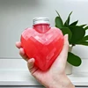 10Pcs 300ml Plastic Heart Shape Water Bottle Transparent Plastic Portable Box For Juice Tea Milk Bottles Drinking Cup BPA Free 4