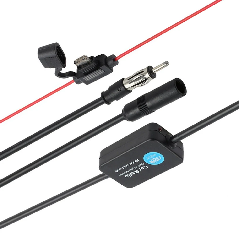 ANT-208 Auto FM/AM Antenna Booster Windshield Mount Antenna Aerials Car Aerial 12V Car Automobile Radio Signal Amplifier