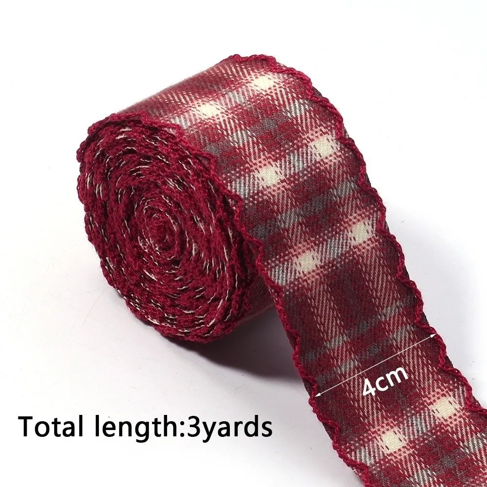 Nastri a quadri fai da te con bordo ondulato, stile britannico, per fiocchi e confezioni regalo, stile preppy - immagine 6