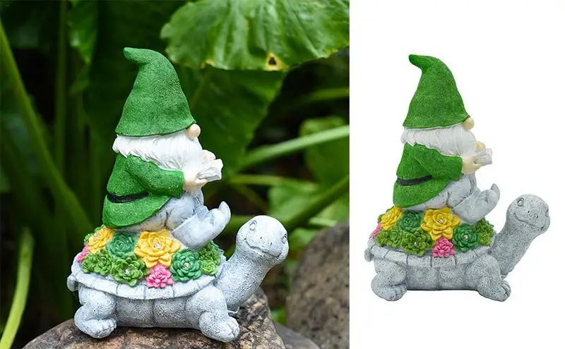 

Solar Powered Resin Turtle Statue with Light Outdoor Garden Statues Reusable Attractive Weather Resistant Unique for Children