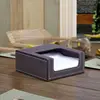 PU Leather Square Cocktail Napkin Holder Paper Serviette Dispenser Tissue Box 11UA 3