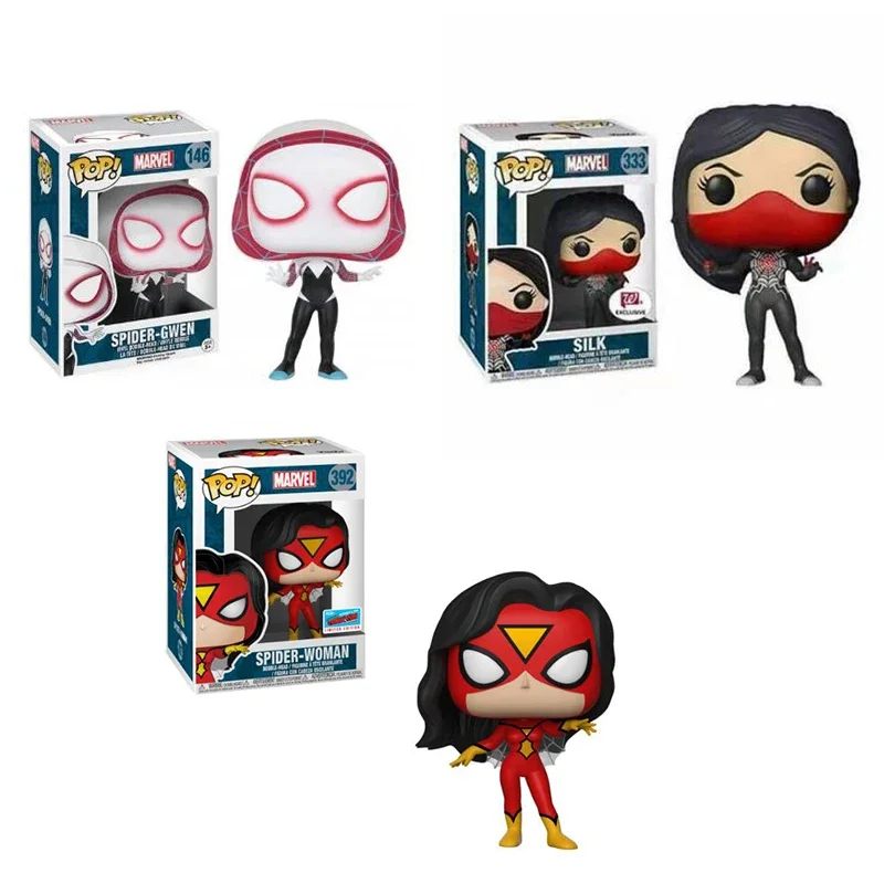 thumbnail image 2 of Funko Pop Action NEW Arrival Spider-Gwen #146 Spider-Woman #392 #333 Figura de vinilo Figura coleccionable Modelo Juguete de regalo, 2 of 5