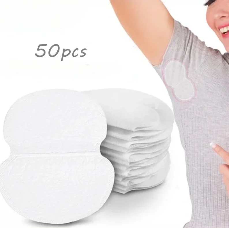 50pcs Underarm Dress Clothing Armpit Care Sweat Scent Perspiration Pads Shields Absorbing Deodorant Pads Women Men