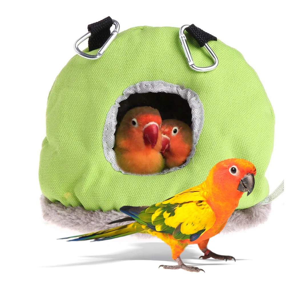 Bird Cage Pet Warm House Parrot Hammock Cotton Sleeping Bed Tent Winter for