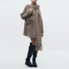 TRAF Women's Knitted Cardigan with Scarf Slim Casual Jacket Long Sleeve Patchwork Pocket Jacket Elegant Office Women's Sweater 2