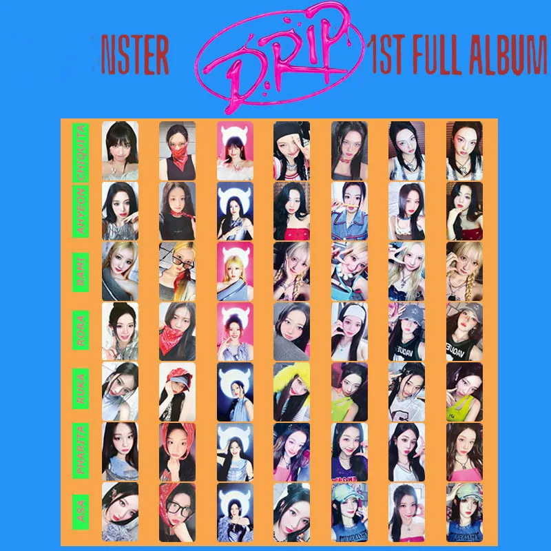 BABYMONSTER Album LOMO Card DRIP Collectible Card RUKA RORA ASA HARAM AHYEON Postcard Photo Girls Collectible Gift 7pcs/set lomo cards album cards