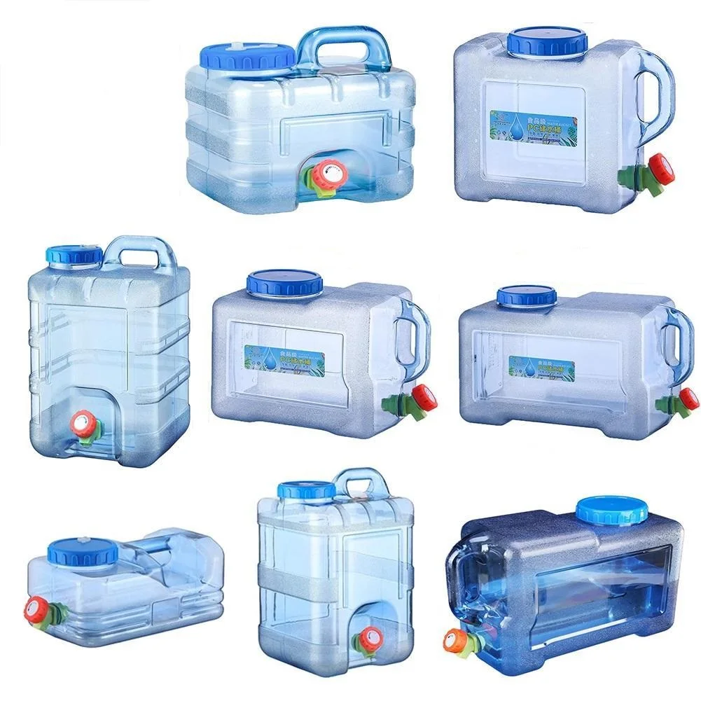 Camping Water Container 5/11/20L Large Capacity Outdoor Portable Car Tank with Faucet for Camping Picnic water bucket