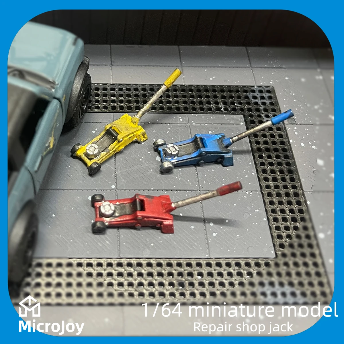 고급 장면 1: 64 스케일 미니어처 모델 수리점, 미니 잭 장식품, 자동차 모델 ..