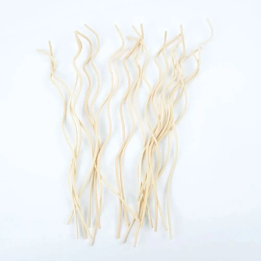 20Pcs Long Wavy Diffuser Stick Reed Fragrance Home Fragrance Air Freshener Rattan Black Coffee 28CM Replacement Refill Sticks