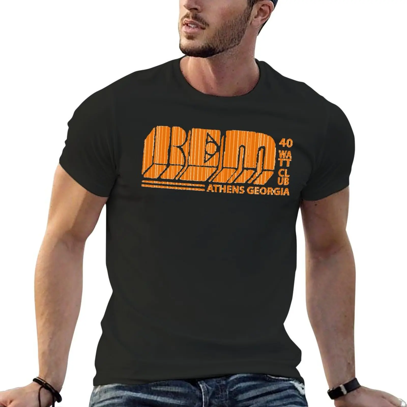 

REM Vintage REM, Vintage REM T-shirt summer top tops mens cotton t shirts