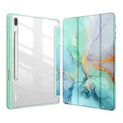 Premium Tablet Case with Pencil Holder - Enhanced Protection for Tab S8 11 inch (Emerald Marble)