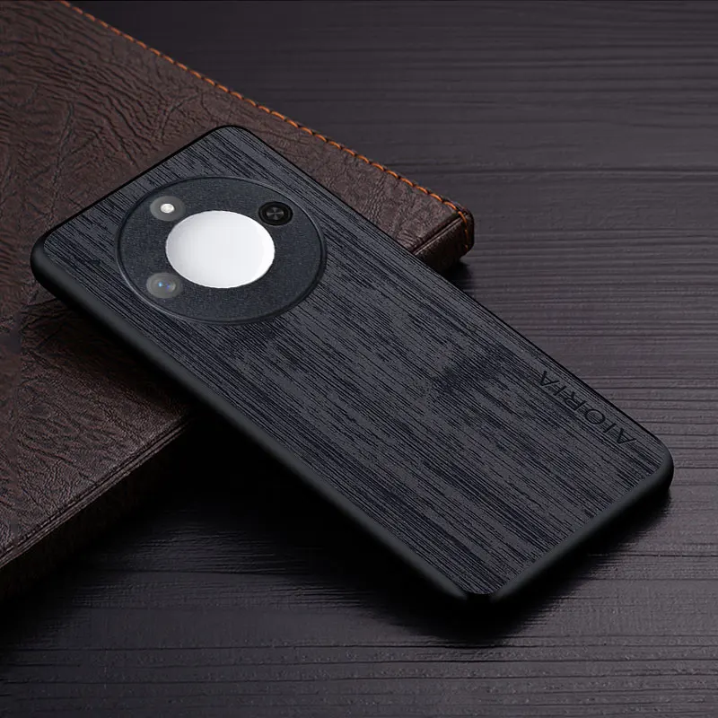 Luxury Bamboo Wood Pattern Leather Case - Premium Cover
