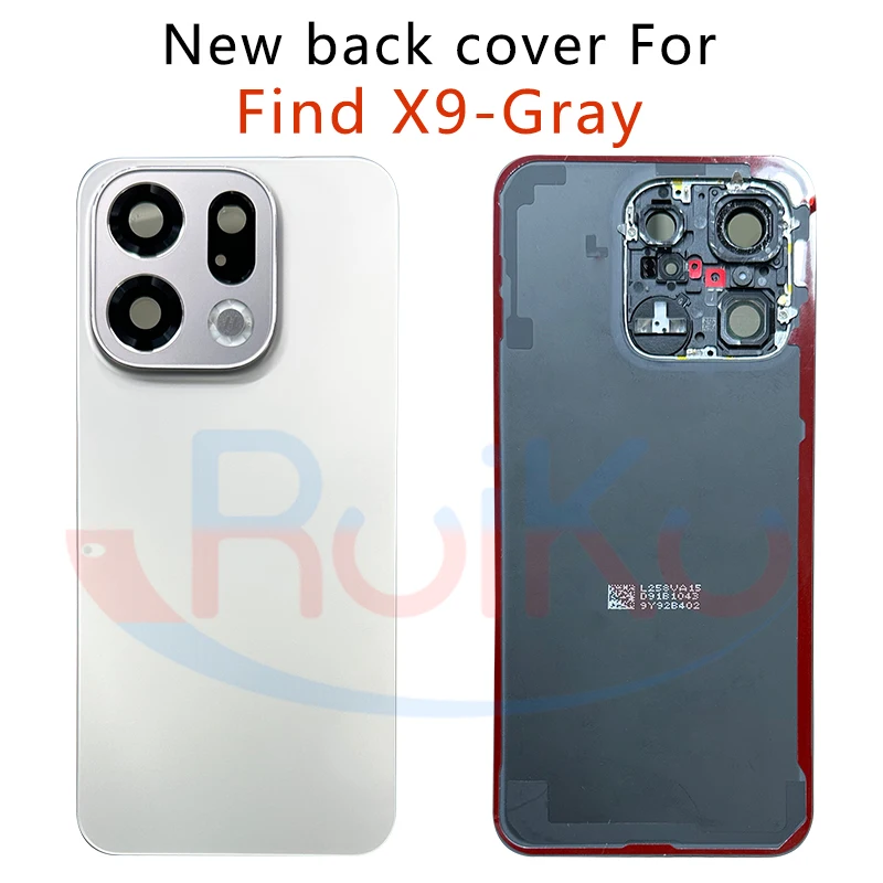 Oppo Find X9 배터리 커버 후면 도어 하우징 케이스 (카메라 렌즈 포함) CPH2797 PLJ110 교체 부품용 유리