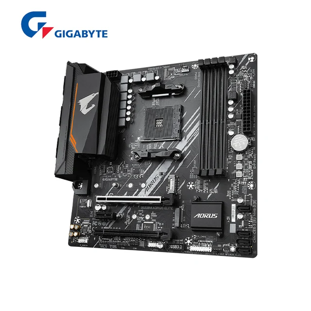 GIGABYTE GA B550M AORUS ELITE New Micro-ATX AMD B550 DDR4 4733(O.C.)MHz M.2 USB3.2 128G  Double Channel Socket AM4 Motherboard 4