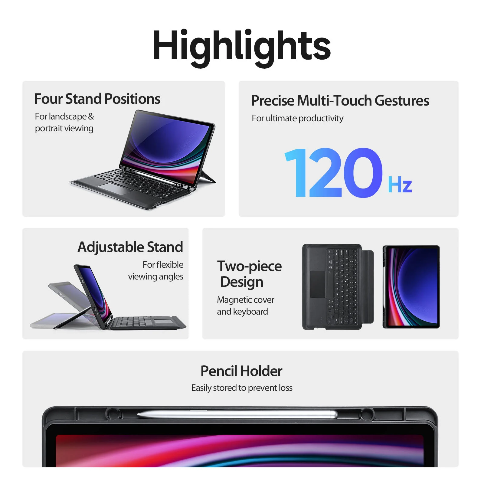 Suitable for Samsung S10 Plus keyboard A9 Plus 11 magnetic Bluetooth keyboard S9 protective caseTab S10 Ultra/S9 Ultra/S8 Ultra